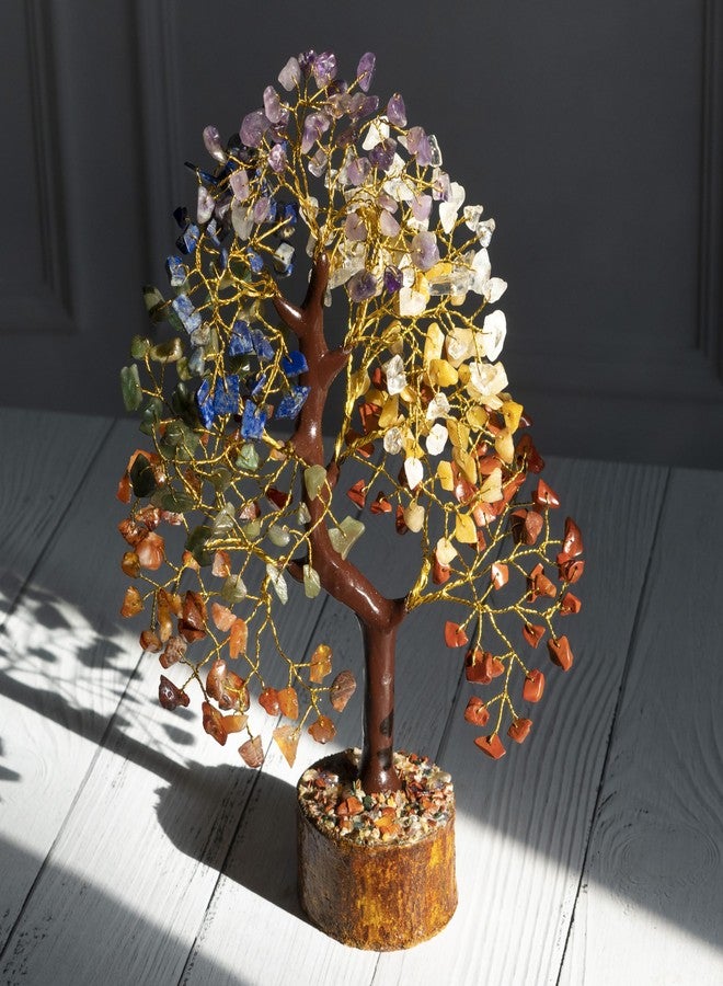 ZAICUS Seven Chakra Crystal Tree Showpiece for Home Decoration | 8-10 Inch Handcrafted Good Luck Feng Shui Tree | Gift Item for Women | Living Room Decor | Healing Chakra Tree - Image 4